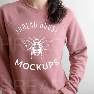Mockup 3901 Mauve Sweatshirt Bella and Canvas Sponge Fleece Unisex Mock Up Flat Lay Winter