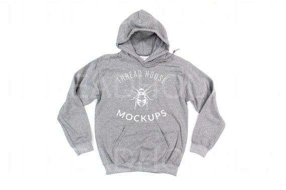 Gildan Mockup G185 18500 Hoodie Graphite Heather Grey Hooded sweatshirt Unisex Mock Up Flat Lay Winter Shirt