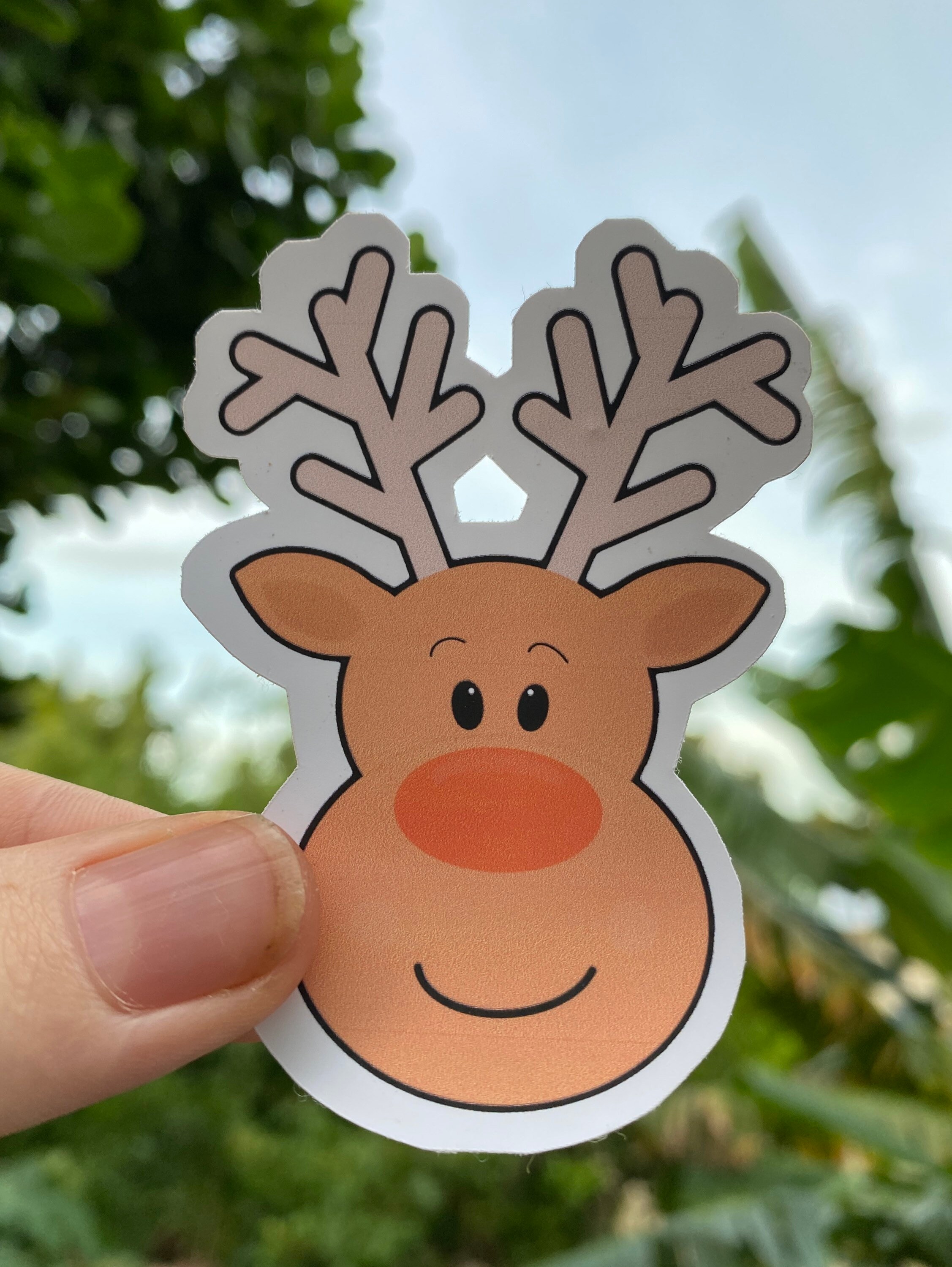 Reindeer Sticker Christmas Collection | Etsy