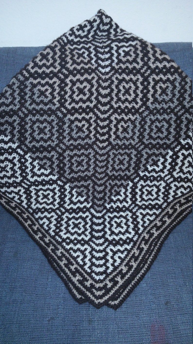 Crochet PATTERN Mosaic Cross Throw Blanket Afghan. By Etsy