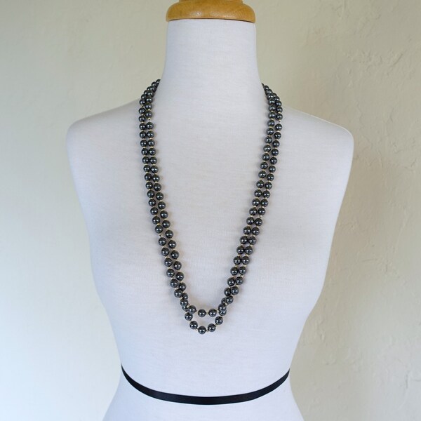 Fortunoff Hematite and 14K Gold Beaded Necklaces, 30 Inches Each