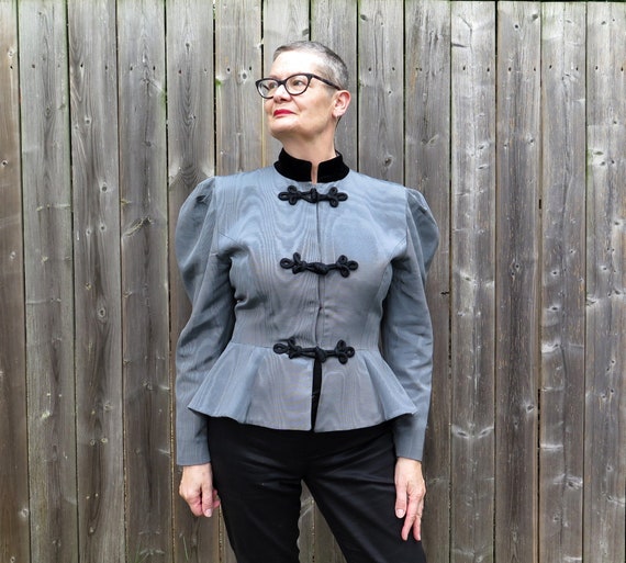 1980's Lilian Fell Silk Moire Jacket