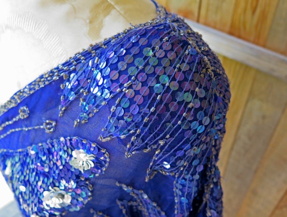 1980's Sequinned Butterfly Top - Vintage - Disco … - image 7