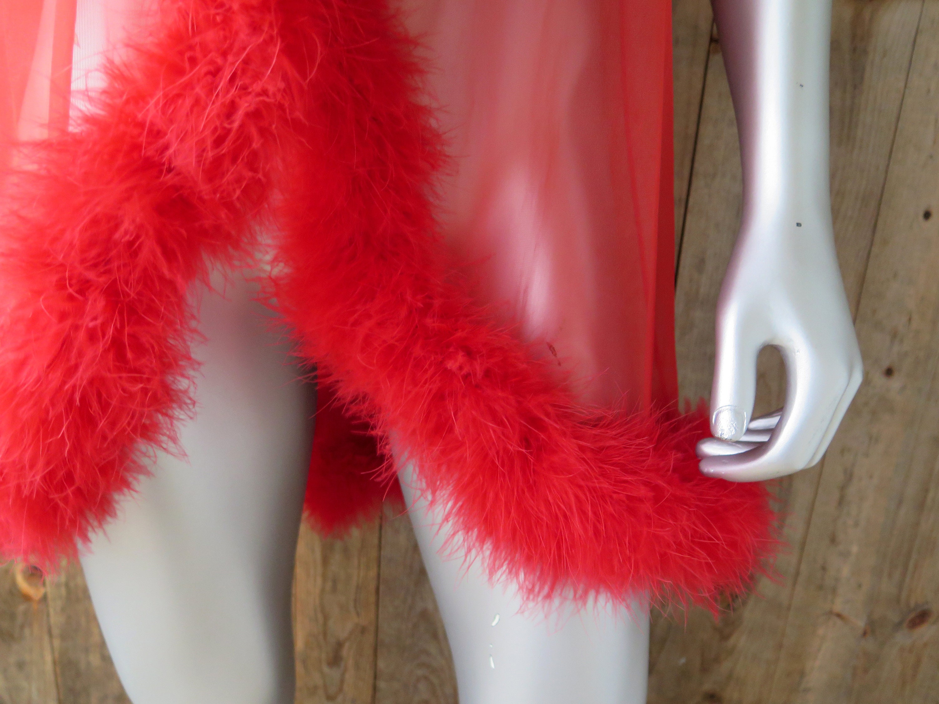 Sheer Red Robe Sexy Lingerie Vintage 1970's Pinup - Etsy