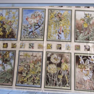 2008 Cicely Mary Barker Sunshine Fairies Panel Flower Fairies Panel with misspelling of Beech Tree