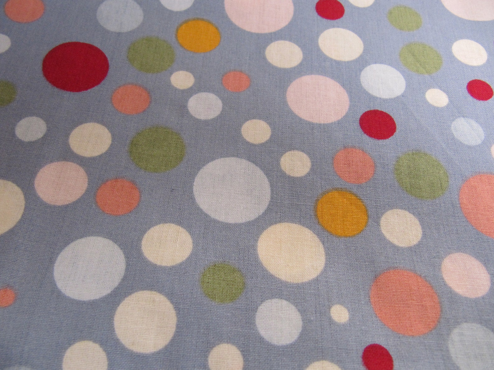 JoAnn Cotton Fabric Lots of Dots on Slate Blue Background 1 Etsy