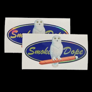 SmokeDope2016 White Owl Holographic Decal Sticker (2 PACK)