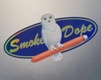 SmokeDope2016 White Owl Holographic Decal Sticker (2 PACK)