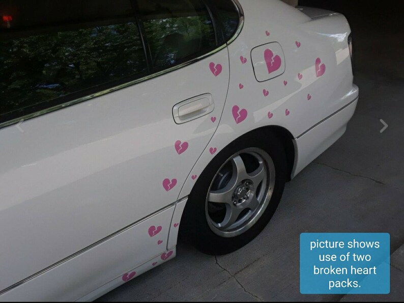 10 Broken Hearts car Decals die cut stickers sadboyz SSB GBC Etsy