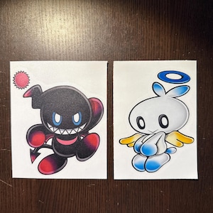 Hero Chao Sticker Pack, Angel & Devil Decals (2-Pack)