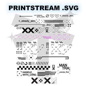 Paquete SVG PRINTSTREAM (descarga digital) Archivo vectorial CS2 counter strike