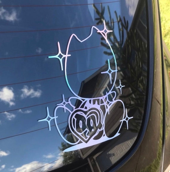 Autocollant Voiture Cigale Dessin Animé - PVC 14 X 7 Cm - Déco Personnalisée Pour Voiture, Ordinateur, Mur