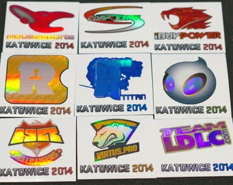 Katowice 2014 (holográfico) Pegatinas holográficas de vinilo CSGO Counter Strike SIN BORDES - iBP Titan Dignitas