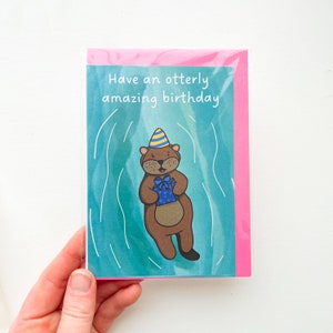 Carte d'anniversaire pour enfants, carte d'anniversaire vierge, carte animal mignon