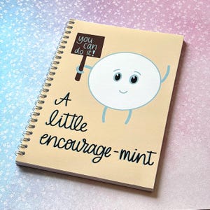 Cuaderno de menta, cuaderno A5 con líneas, cuadernos con juegos de palabras divertidos, cuaderno A5 con puntos, cuaderno para niños, regalo para profesores