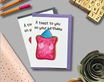 Birthday Toast Blank Birthday Card