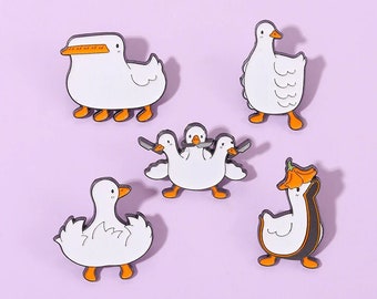 Grumpy Goose Enamel Pin- Cute Animal Enamel Pin Set - Adorable Animal Jewelry for Backpacks, Collars, Jackets and more!