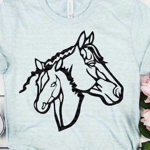 Cavalos SVG, Amante de cavalos SVG, Cavalo e potro SVG, Cavalos de mãe e bebê, Apenas uma garota que ama cavalos svg, Clipart de cavalo, Silhueta de cavalo svg