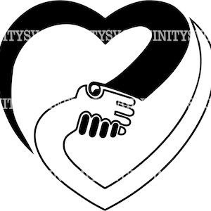 Handshake Friendship SVG, Hands SVG, Heart SVG, Hands Clipart, Hands Cricut, Hands Silhouette, Hand in Hand svg, Silhouette Cricut cut file