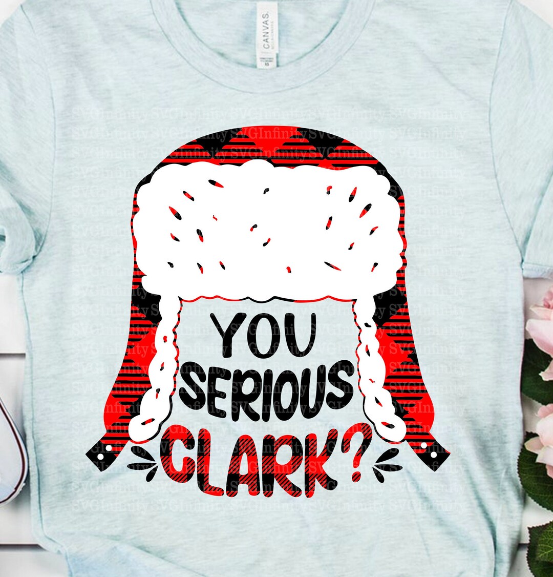 T&Twenties Women's 'You Serious Clark' Christmas Shirt - Buffalo Plaid, 3/4 Sleeve, Casual Holiday Tee - View #4