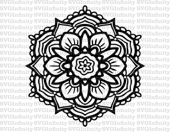 Mandala SVG Floral Pattern SVG Mandala Clipart Mandala - Etsy India