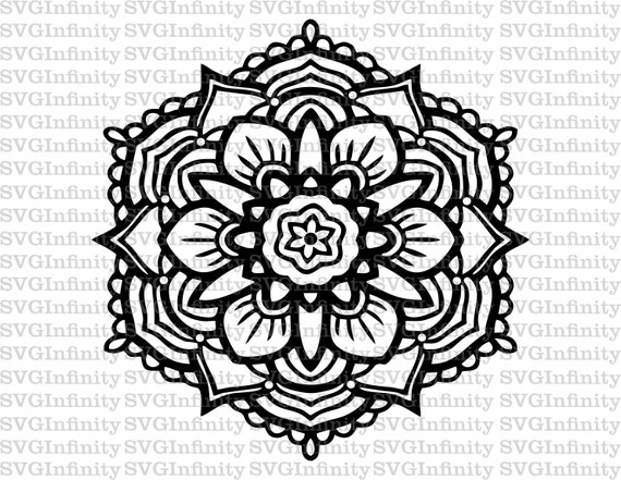 MANDALAS in SVG Format No 2, Mandala Vector, Mandala Silhouette