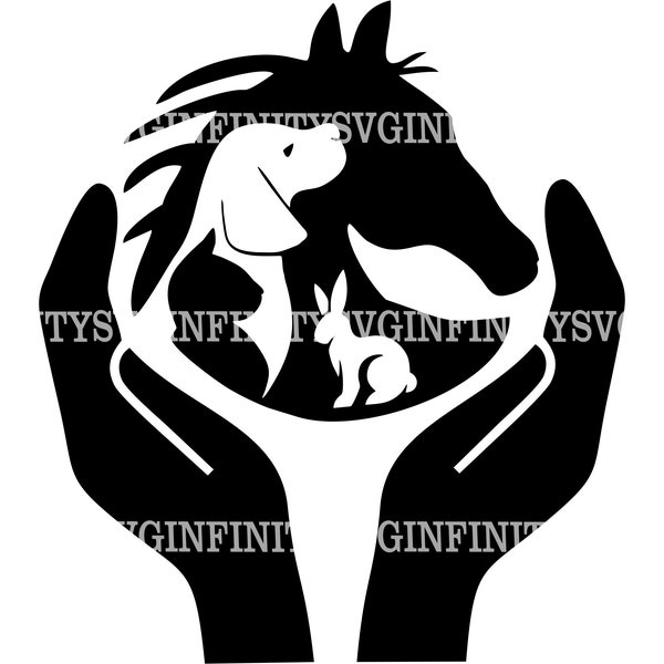 Horse Dog Cat Rabbit SVG, Pets SVG, Animals Clipart, Pets Clipart, Animal Lover, Horse Lover, Dog Lover, Cat Lover, Rabbit Lover, Pet Cricut