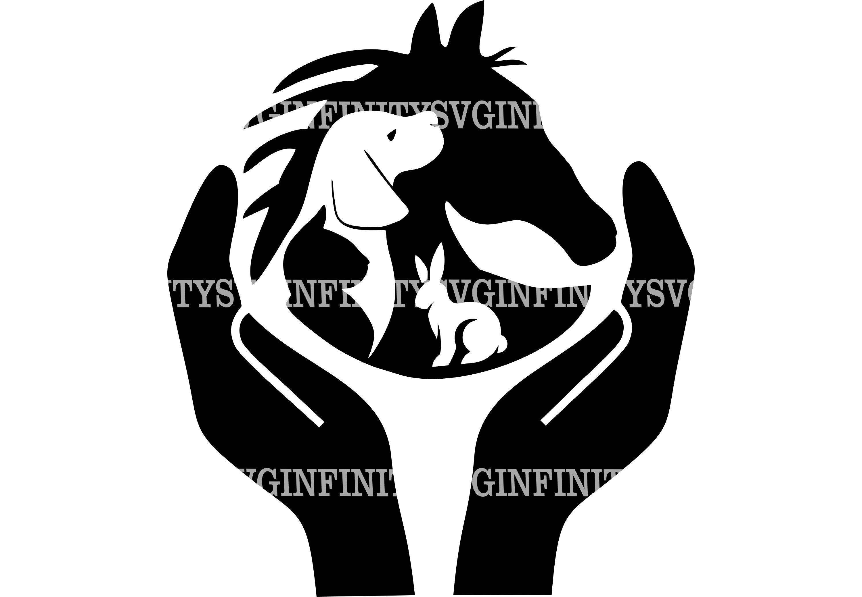 Horse Dog Cat Rabbit SVG, Pets SVG, Animals Clipart, Pets Clipart, Animal Lover, Horse Lover, Dog Lover, Cat Lover, Rabbit Lover, Pet Cricut