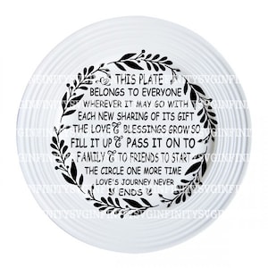The Giving Plate SVG, Happy Thanksgiving, Serving Plate svg, Kitchen Quote svg, Kitchen Gift svg, Kitchen Saying, Thanksgiving Clipart svg