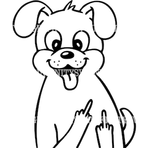Dog Middle Finger SVG, Funny Dog SVG, Fuck Off SVG, Fuck You svg, Fuck It, Bully Dog, Dog Clipart svg, Dog Silhouette svg, Dog Cricut svg