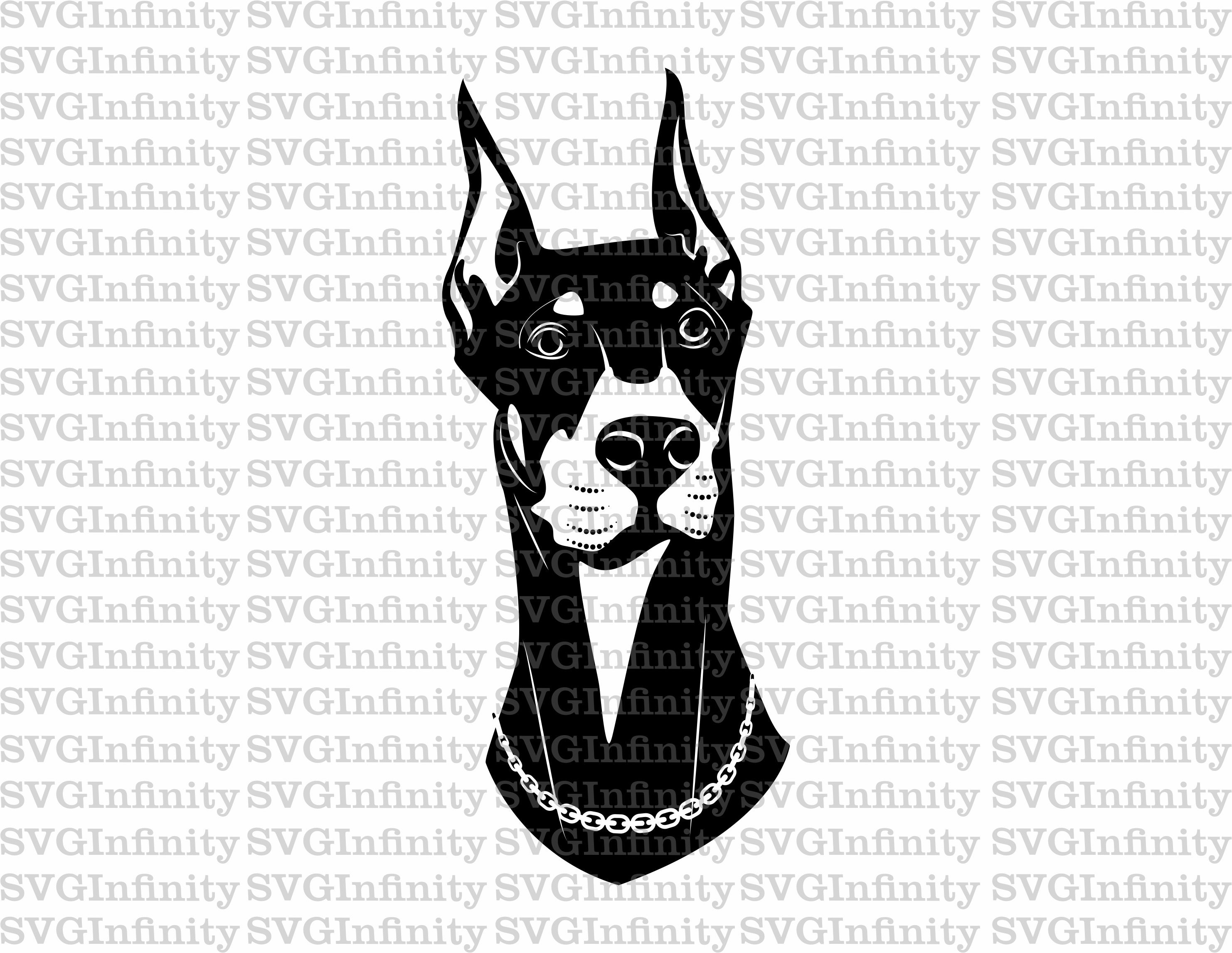 Doberman SVG Dog SVG Doberman Clipart Dog Silhouette - Etsy