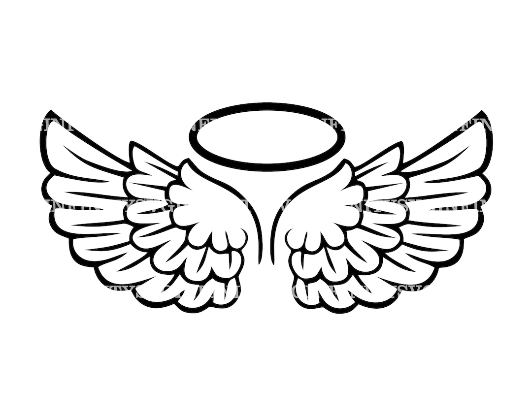 Angel Wings SVG Halo SVG Angel Wings Clipart Angel Wings - Etsy