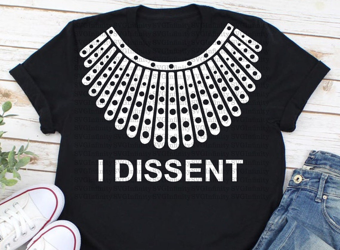 I Dissent SVG Dissent Collar SVG Necklace Ruth Bader Etsy