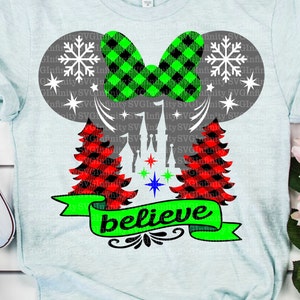 Acredite no Natal SVG, Feliz Natal SVG, Árvore de Natal SVG, Feliz Ano Novo, Buffalo Plaid svg, Férias de inverno, Arquivo de corte de silhueta, png