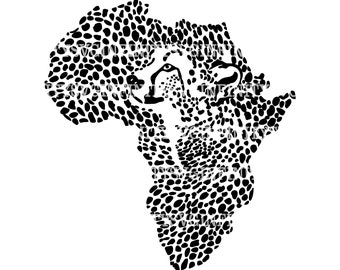 Africa Leopard SVG, Mapa Africano SVG, Historia Negra svg, Africa Clipart, Leopard Clipart, Africa Silhouette Cricut cut file, Afroamericano