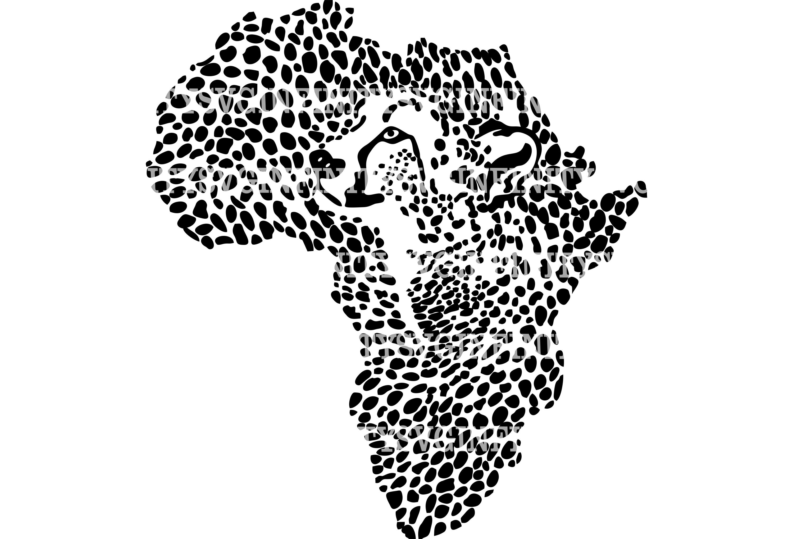 Africa Clipart Black And White