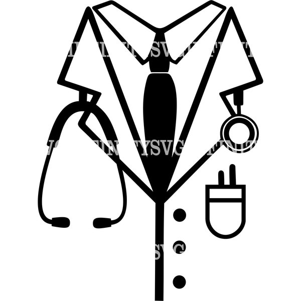 Doctor Jacket SVG, Stethoscope SVG, Doctor SVG, Medic svg, Doctor's Clothes svg, Doctor Clipart, Doctor Coat svg, Doctor Outfit svg, png