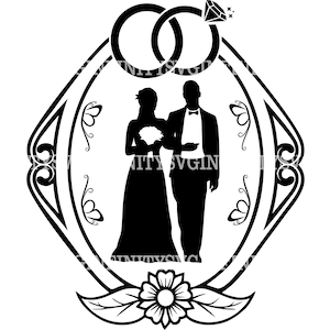 Hochzeitskarte SVG, Braut und Bräutigam SVG, Hochzeit SVG, Hochzeit SVG, Hochzeit Clipart, Just Married Clipart, Hochzeit Clipart