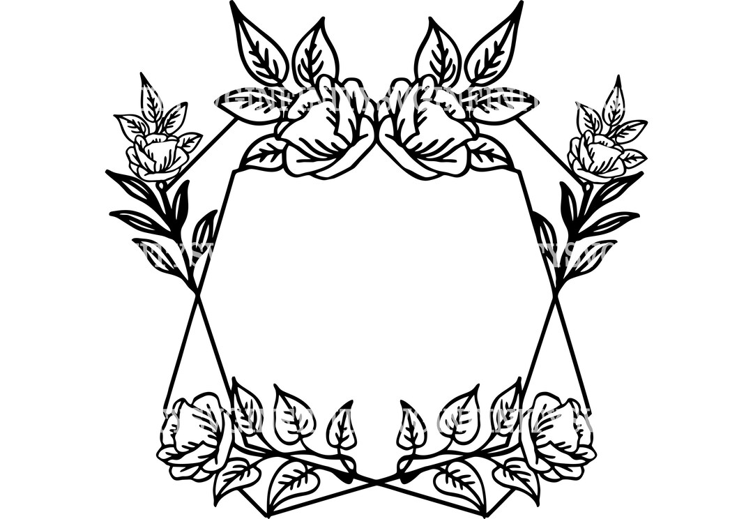 Floral Frame SVG, Flower Frame SVG, Floral Frame Clipart, Flower Frame