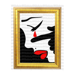 Crying Girl SVG, Crying Woman SVG, Girl Gesicht SVG, Beauty Frau Gesicht, Gesicht der Frau, Sexy Frau, Bild für die Wand, Silhouette Plotterdatei