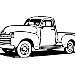 Pickup SVG, Vintage Truck SVG, Dodge Truck Silhouette, Chevy Pickup Truck, Ford Pickup Truck 1940, Silhouette Cricut cut file, png, eps, dxf