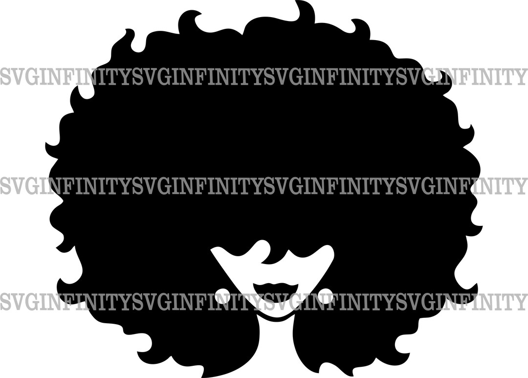 Afro Hairstyle SVG, Black Woman SVG, Black Girl SVG, Afro Puff, African