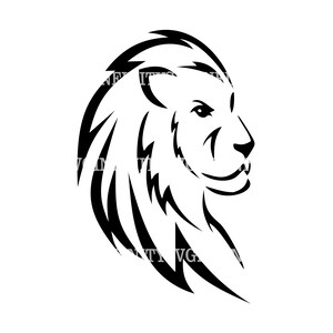 Lion SVG, King Lion SVG, Lion Head SVG, Lion Face svg, Lion Clipart svg, Lion Cricut svg, Lion Silhouette svg, King of Beasts svg, Tattoo