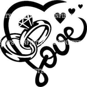 Hochzeit Ringe SVG, Liebe SVG, Hochzeit SVG, gerade verheiratet svg, Hochzeit svg, gerade verheiratet Clipart, Hochzeit Clipart, Liebe für immer, Hochzeitskarte