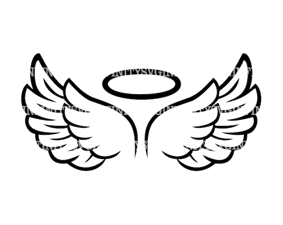 Angel Wings SVG Halo SVG Angel Wings Clipart Angel Wings - Etsy
