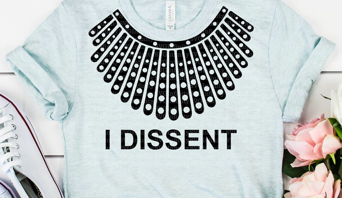 I Dissent SVG Dissent Collar SVG Necklace Ruth Bader Etsy