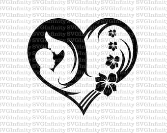 Heart Mom And Baby SVG, Love Forever SVG, Mother and Child SVG, Infinity Of Love svg, Mother Child svg, Silhouette Cricut cut file, png, dxf