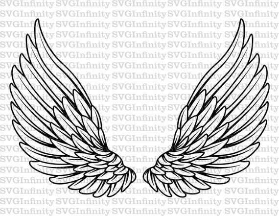 Angel Wings SVG Angel Wings Clipart Angel Wings Design - Etsy