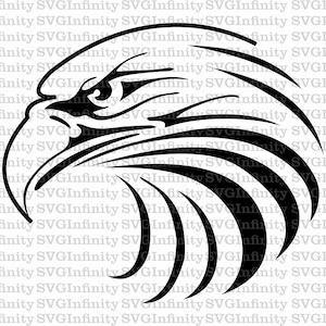 Eagle Head SVG, Eagle Outline SVG, Eagle Head Clipart, Eagle Head Cricut, Predator Bird svg, Eagle Silhouette, Silhouette Cricut fichier de coupe