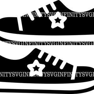 Sneakers SVG, Chucks SVG, Teens SVG, Shoes, Urban, Converse Chuck Taylors, Sneakers Clipart, Sneakers Cricut svg, Silhouette Cricut cut file